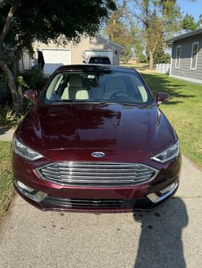 Red 2018 Ford Fusion Hybrid Titanium