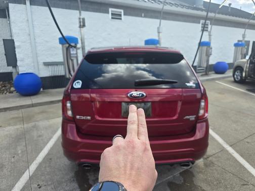 Red 2014 Ford Edge Sport