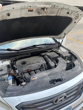White 2015 Hyundai SONATA Sport