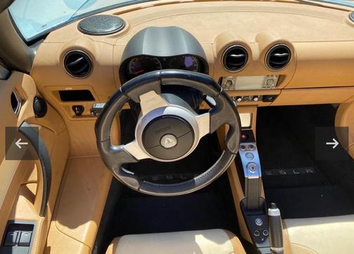 Blue 2010 Tesla Roadster Base