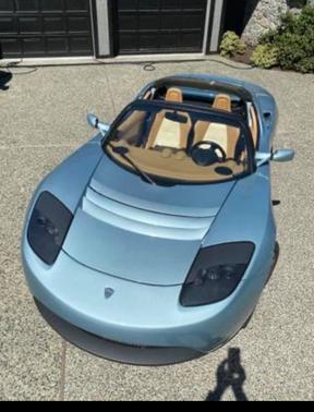 Blue 2010 Tesla Roadster Base