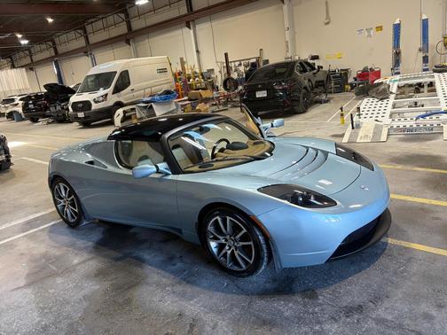 Blue 2010 Tesla Roadster Base
