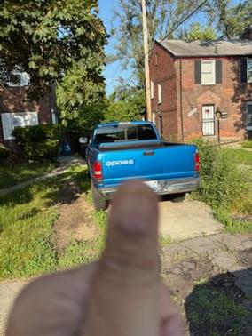 Blue 2001 Dodge Ram 1500 Quad Cab