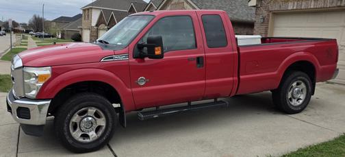 Red 2015 Ford F-250 XLT