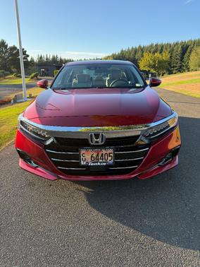 Red 2021 Honda Accord Hybrid EX
