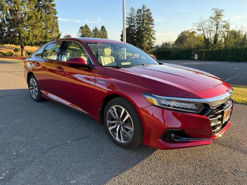 Red 2021 Honda Accord Hybrid EX