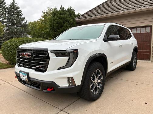 White 2026 GMC Acadia AWD AT4