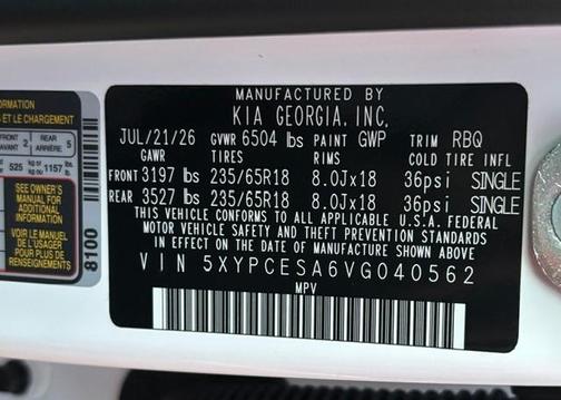 White 2027 Kia Telluride Hybrid EX