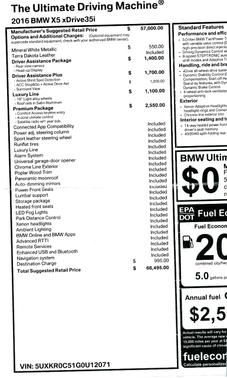 2016 BMW X5 xDrive35i