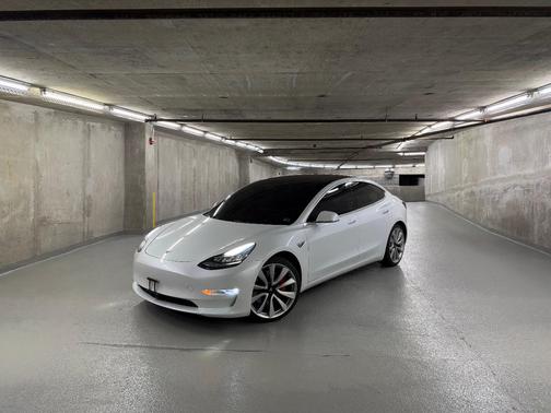 White 2018 Tesla Model 3 Performance