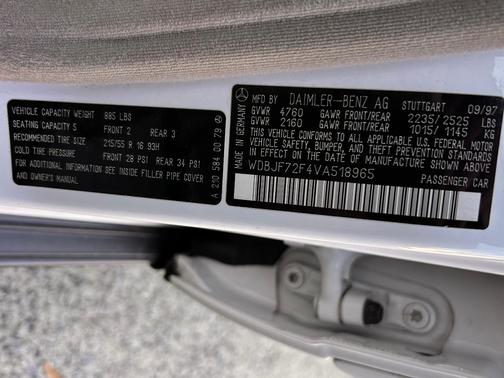 White 1997 Mercedes-Benz E-Class E420