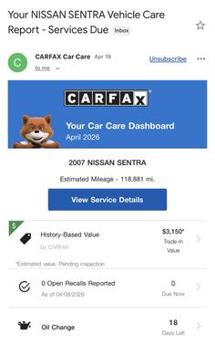 2007 Nissan Sentra 2.0 S