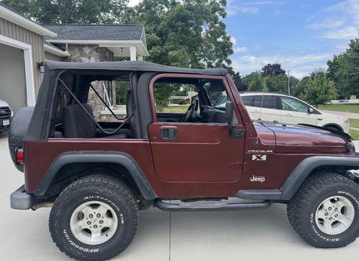 Red 2002 Jeep Wrangler X