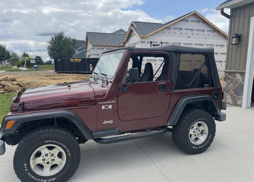 Red 2002 Jeep Wrangler X