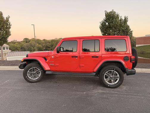 Red 2019 Jeep Wrangler Unlimited Sahara