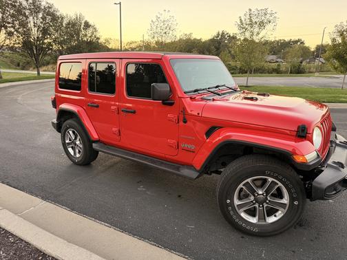 Red 2019 Jeep Wrangler Unlimited Sahara