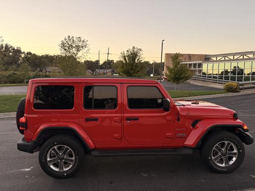 Red 2019 Jeep Wrangler Unlimited Sahara