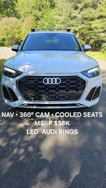 White 2022 Audi Q5 45 S line Premium Plus