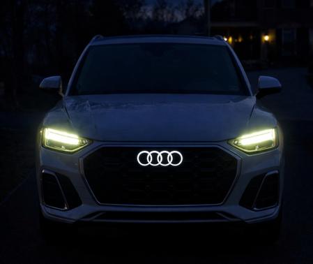 White 2022 Audi Q5 45 S line Premium Plus