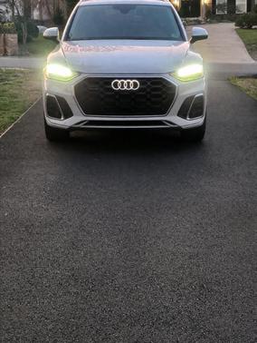 White 2022 Audi Q5 45 S line Premium Plus