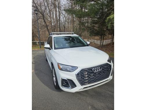 White 2022 Audi Q5 45 S line Premium Plus