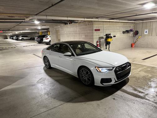 White 2022 Audi A6 55 Premium Plus