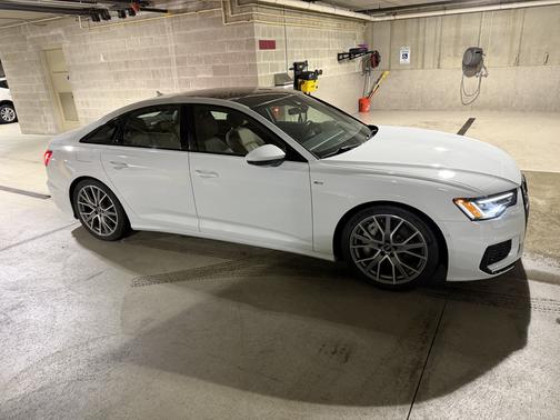 White 2022 Audi A6 55 Premium Plus