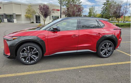 Red 2023 Toyota bZ4X Limited
