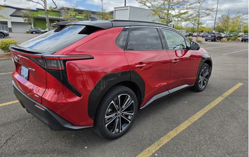 Red 2023 Toyota bZ4X Limited