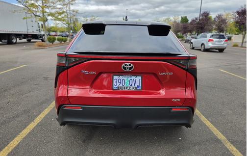 Red 2023 Toyota bZ4X Limited