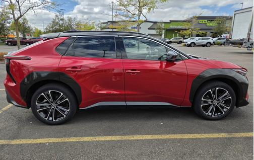 Red 2023 Toyota bZ4X Limited