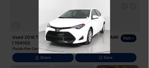 White 2018 Toyota Corolla LE