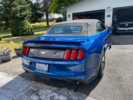 Blue 2017 Ford Mustang EcoBoost Premium