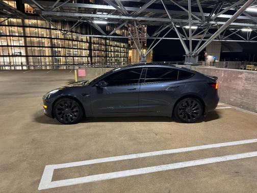 Gray 2022 Tesla Model 3 Performance