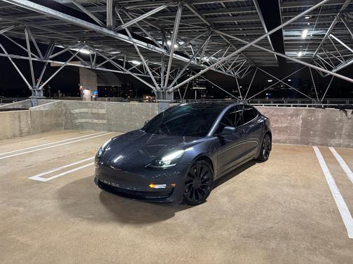 Gray 2022 Tesla Model 3 Performance