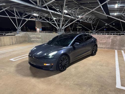 Gray 2022 Tesla Model 3 Performance