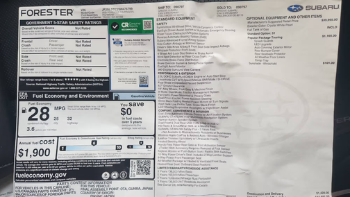 2025 Subaru Forester Touring