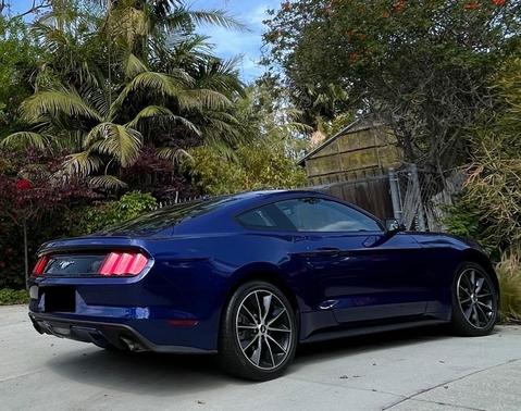 Blue 2016 Ford Mustang EcoBoost Premium