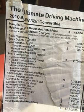 Black 2010 BMW 328 i