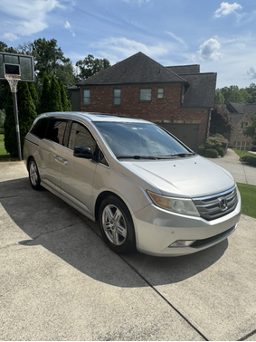 Silver 2013 Honda Odyssey Touring Elite