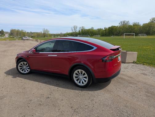 Red 2018 Tesla Model X 100D