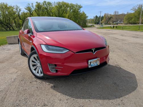 Red 2018 Tesla Model X 100D