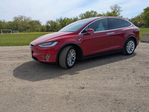 Red 2018 Tesla Model X 100D