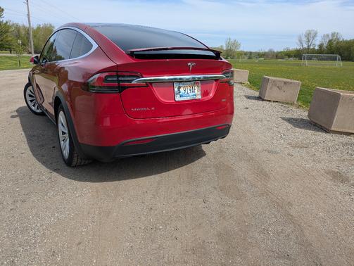 Red 2018 Tesla Model X 100D