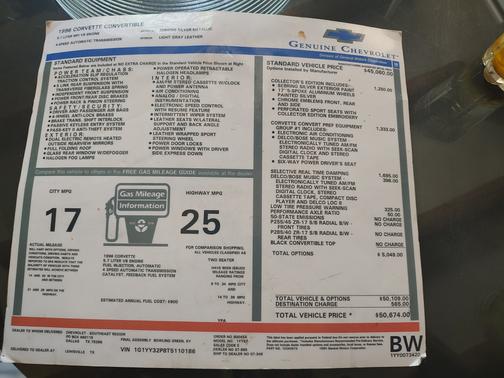 1996 Chevrolet Corvette Base