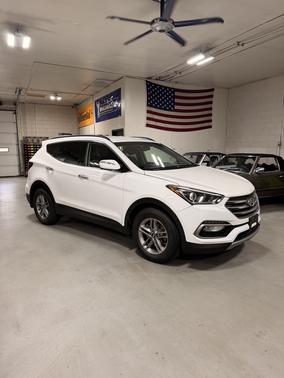 White 2018 Hyundai Santa Fe Sport 2.4L