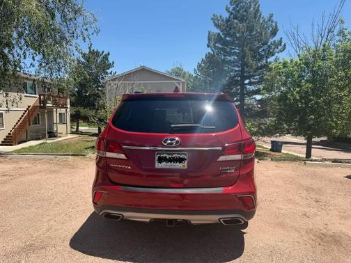 Red 2017 Hyundai SANTA FE Limited Ultimate