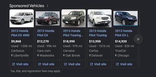 Silver 2013 Honda Pilot LX