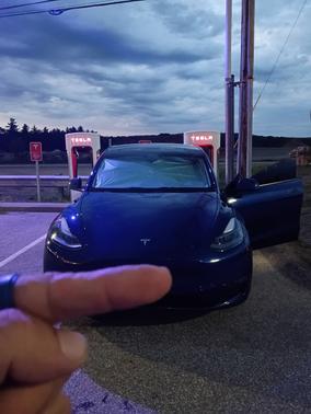 Blue 2023 Tesla Model Y Long Range