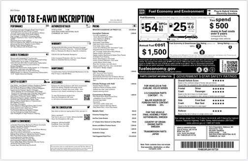 2017 Volvo XC90 Hybrid T8 Inscription